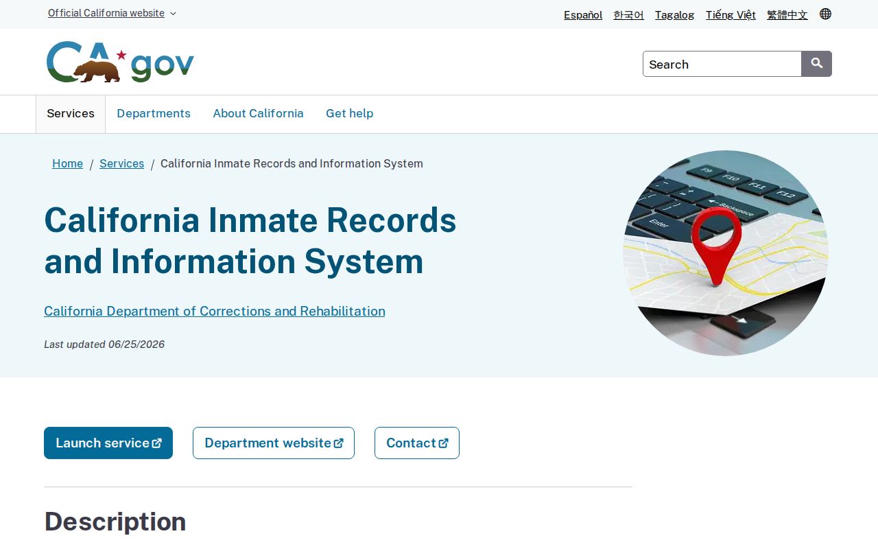Sutter County released inmates CDCR CIRIS service page